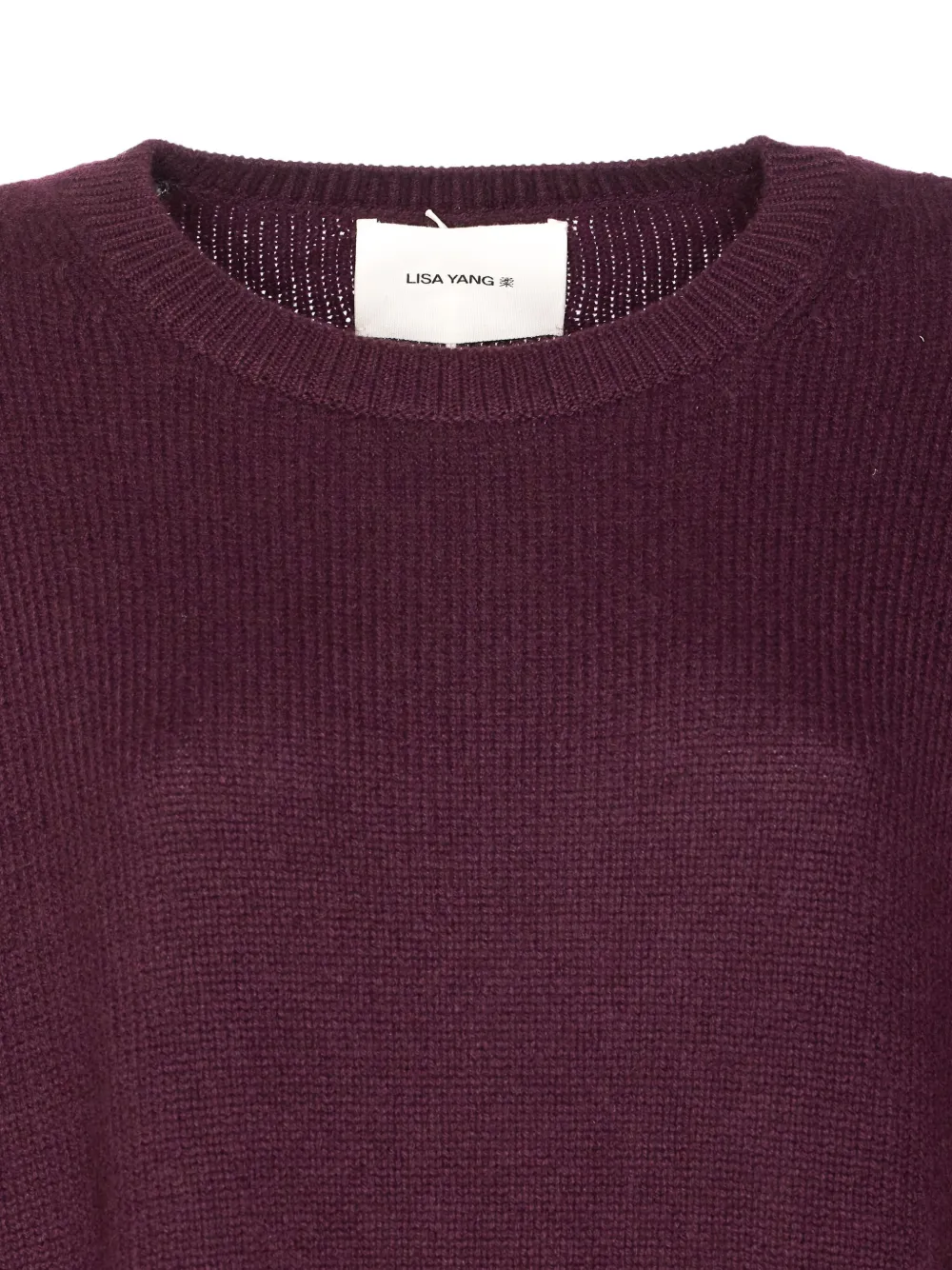 Lisa Yang Oversized Crewneck Knitwear Long Sleeves In Burgundy