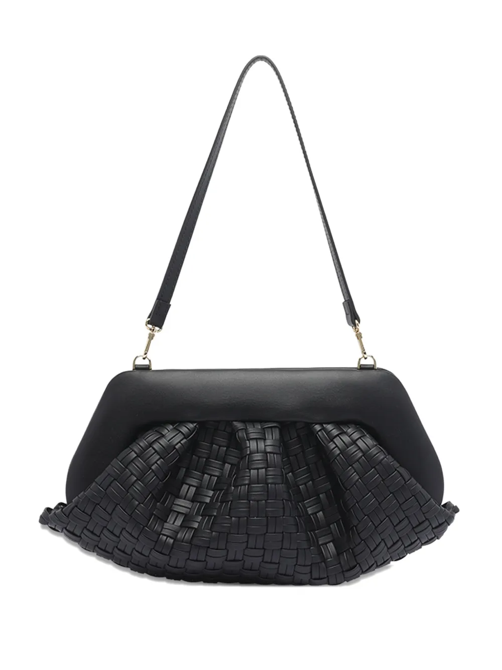 Themoirè magnetic-closure clutch bag | Black | Image 1