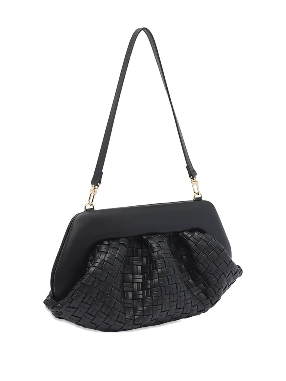 Themoirè Clutch met magnetische sluiting Zwart
