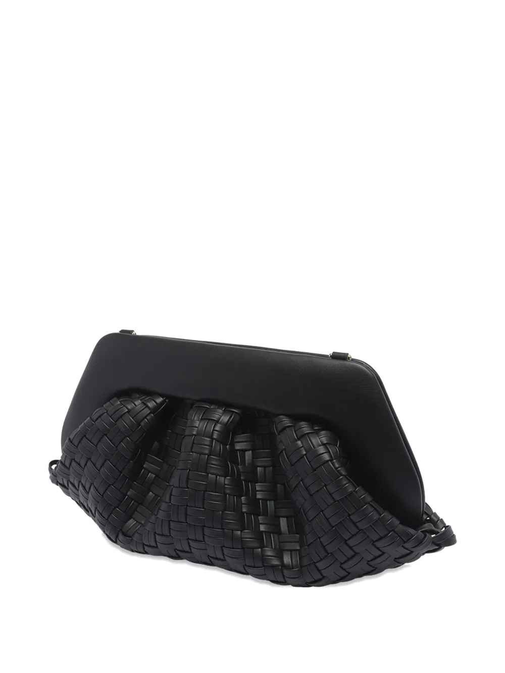 Themoirè Clutch met magnetische sluiting Zwart