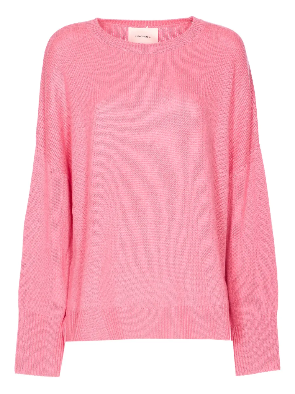 Lisa Yang Oversized Crewneck Knitwear Side Slits In Pink