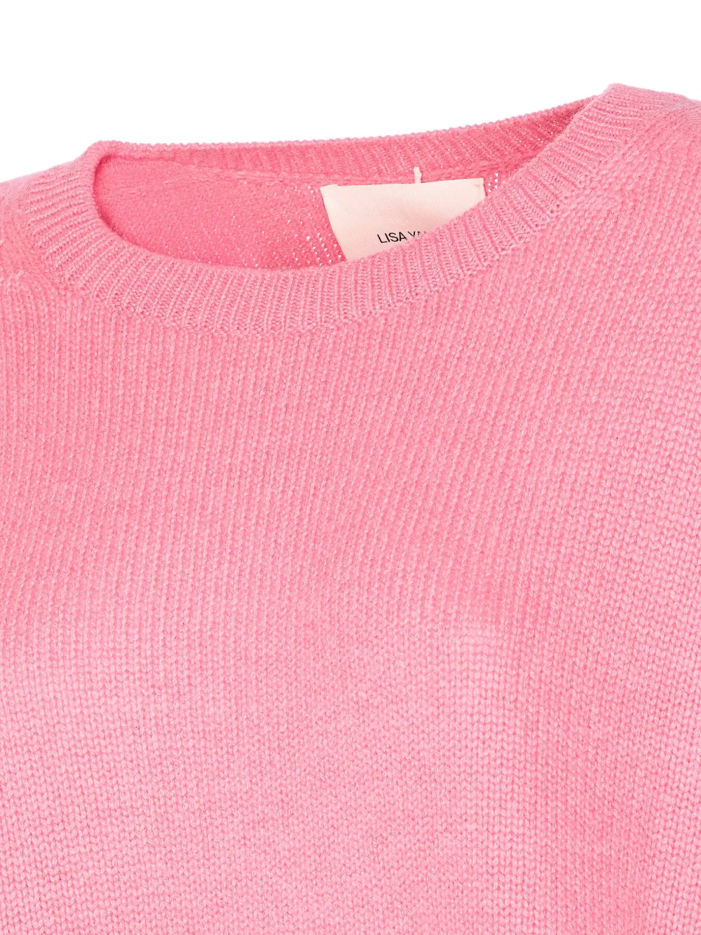 Lisa Yang Oversized Crewneck Knitwear Side Slits In Pink