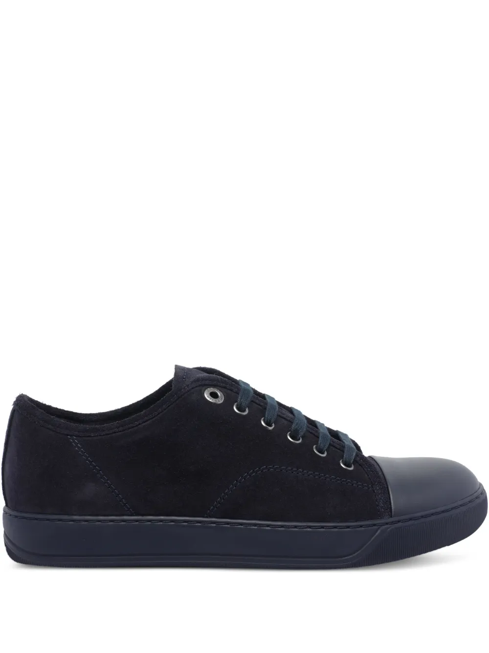 Lanvin suede lace-up low-top sneakers Black