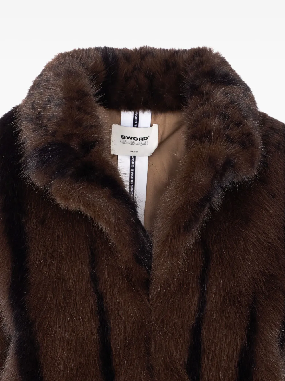 Sword fur-effect shawl-collar jacket | Faux Fur & Shearling Jackets | Image 2