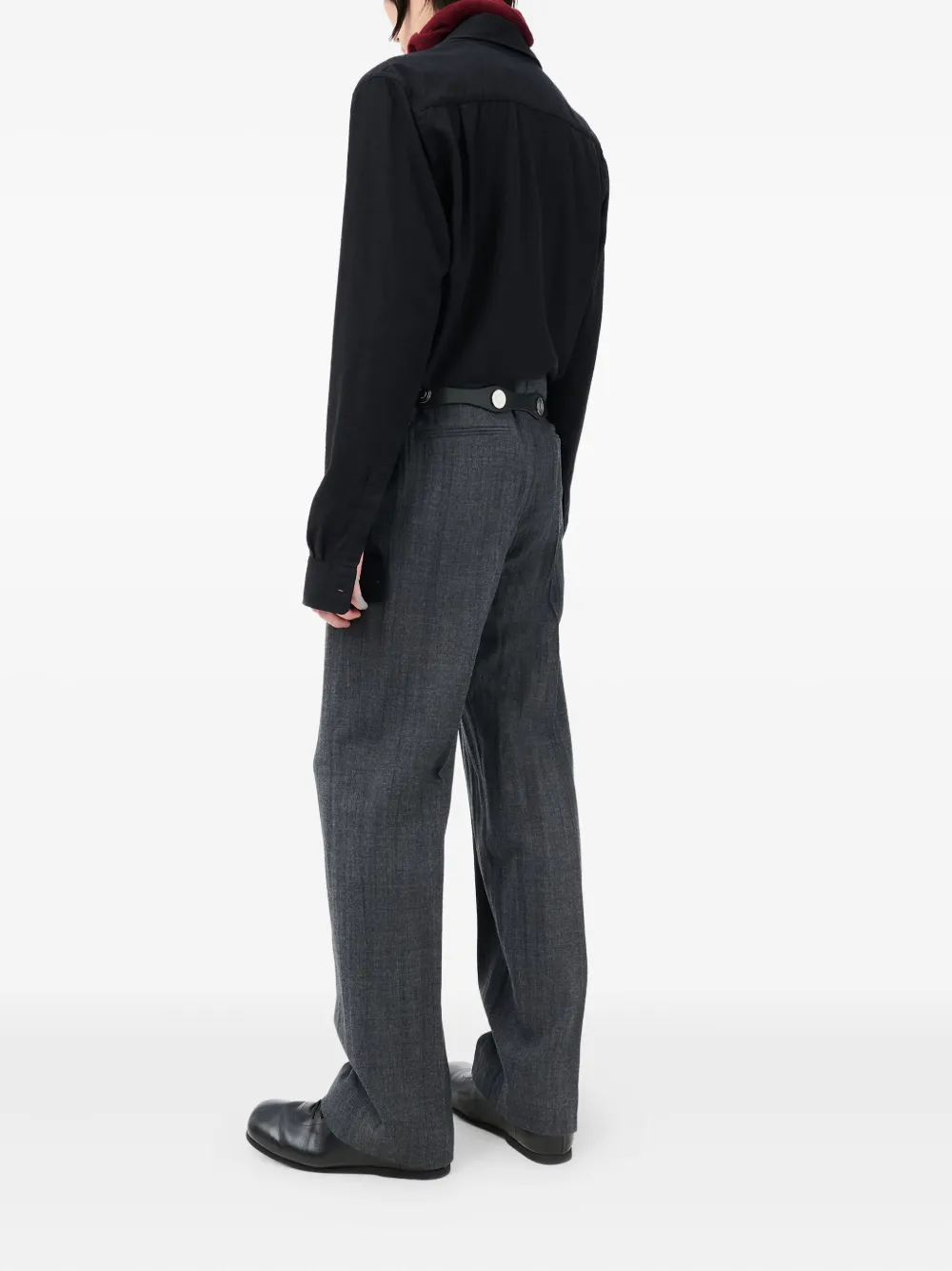 Our Legacy Textured Straight-leg Trousers In Gray