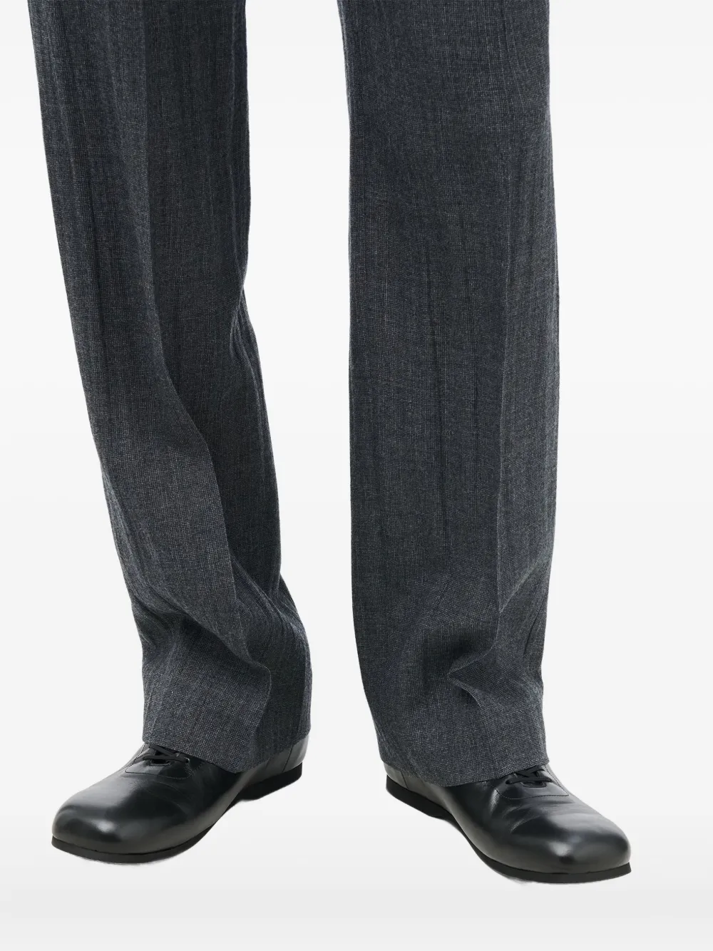 Our Legacy Textured Straight-leg Trousers In Gray