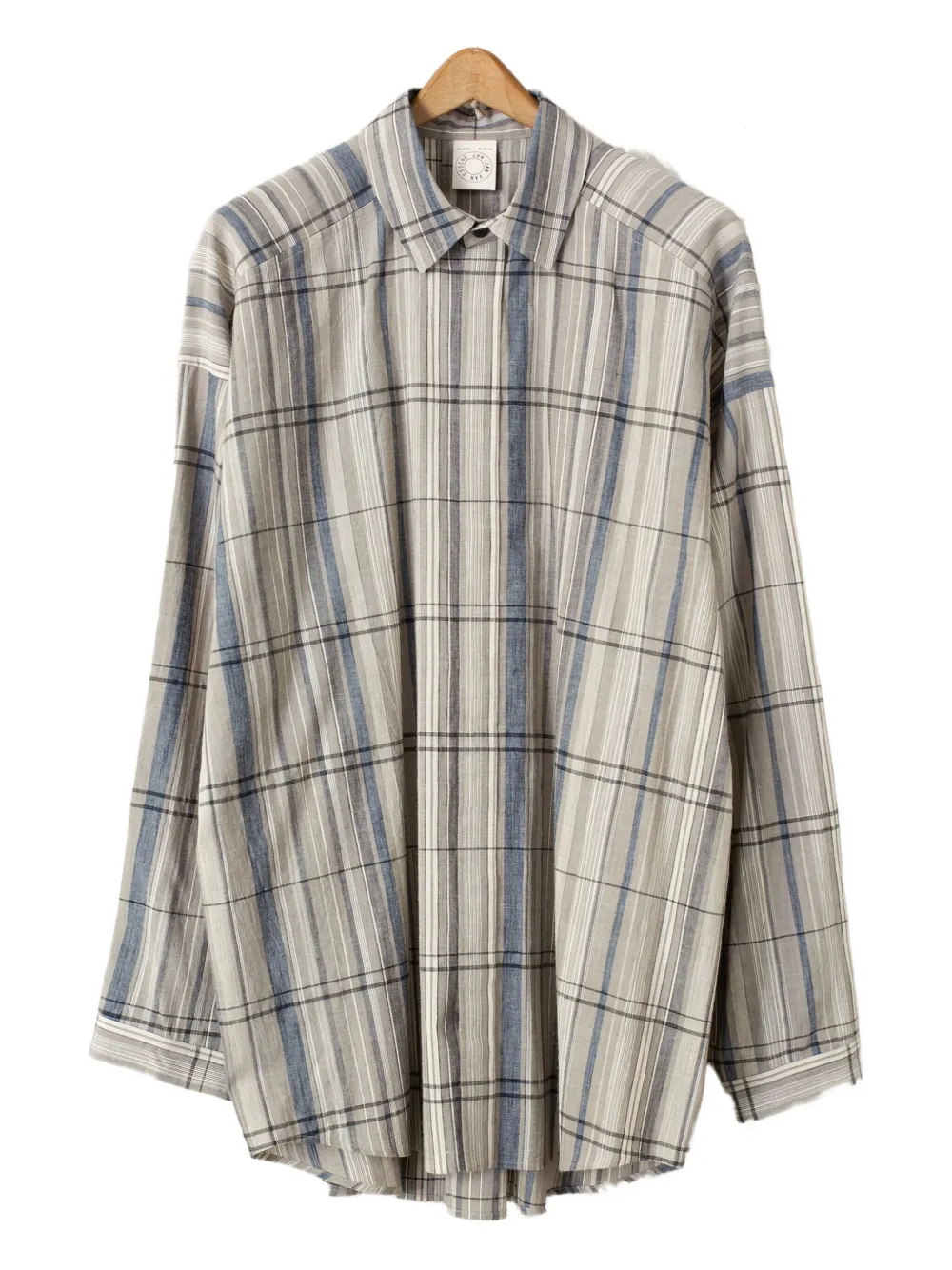 Jan-jan Van Essche Plaid Madras Shirt In Gray