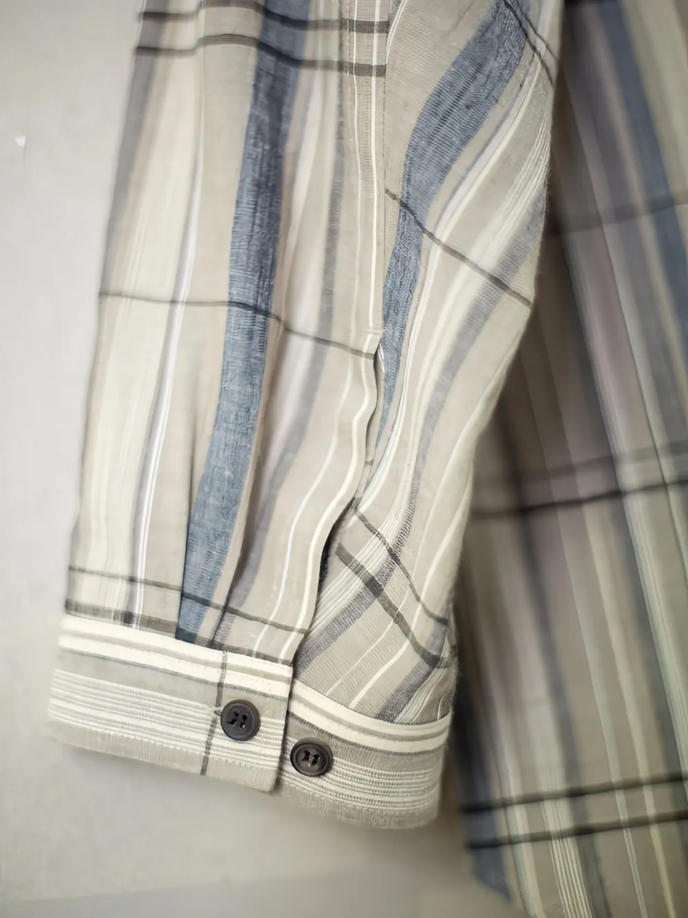 Jan-jan Van Essche Plaid Madras Shirt In Gray