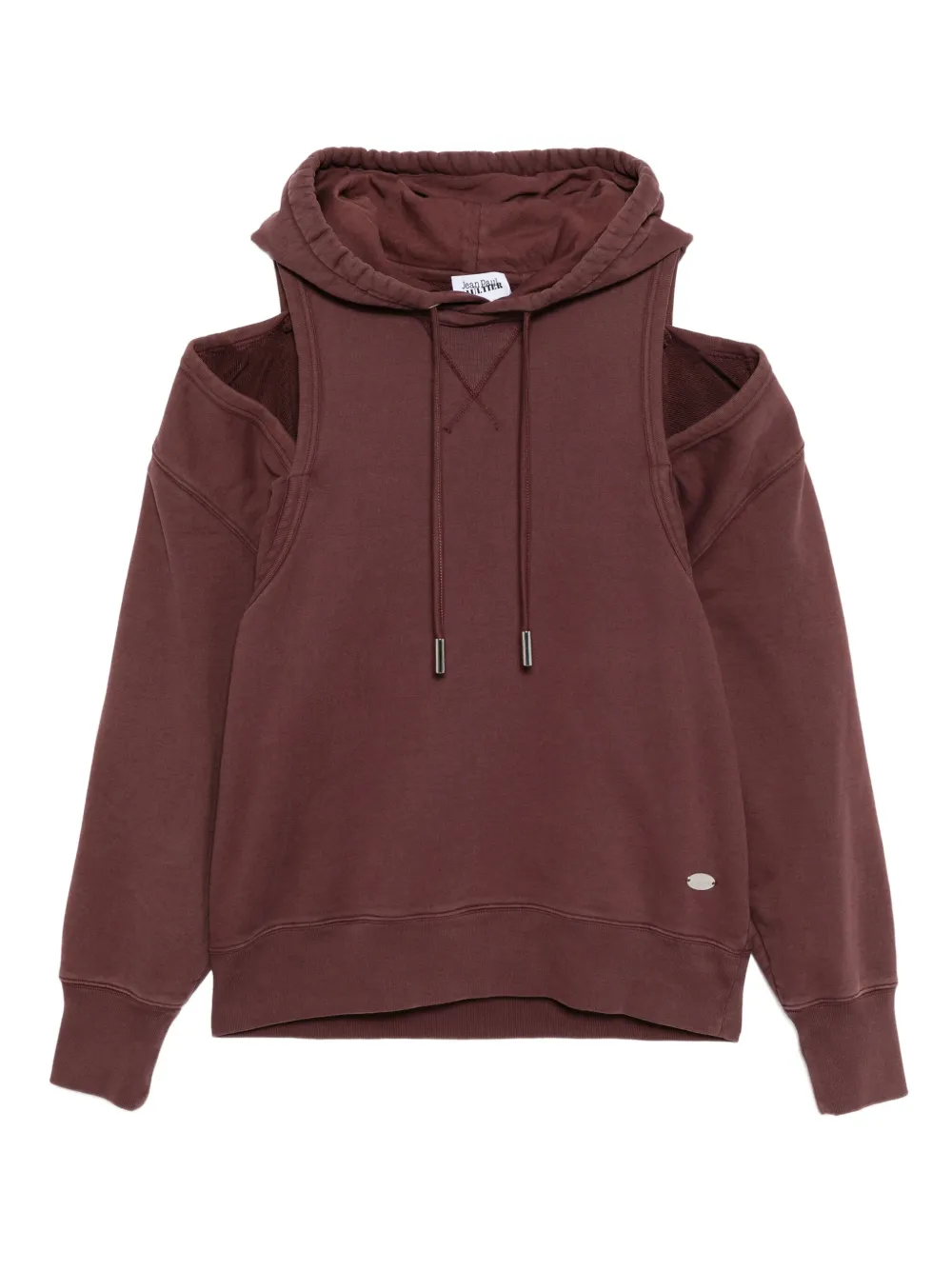 Jean Paul Gaultier cut-out hoodie - Rosso