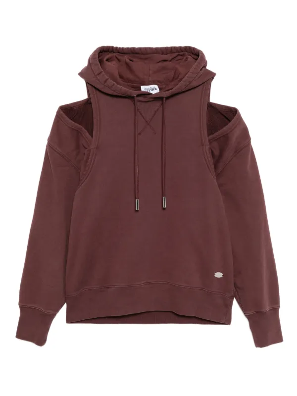 Jean Paul Gaultier Cut-out Hoodie in Red
