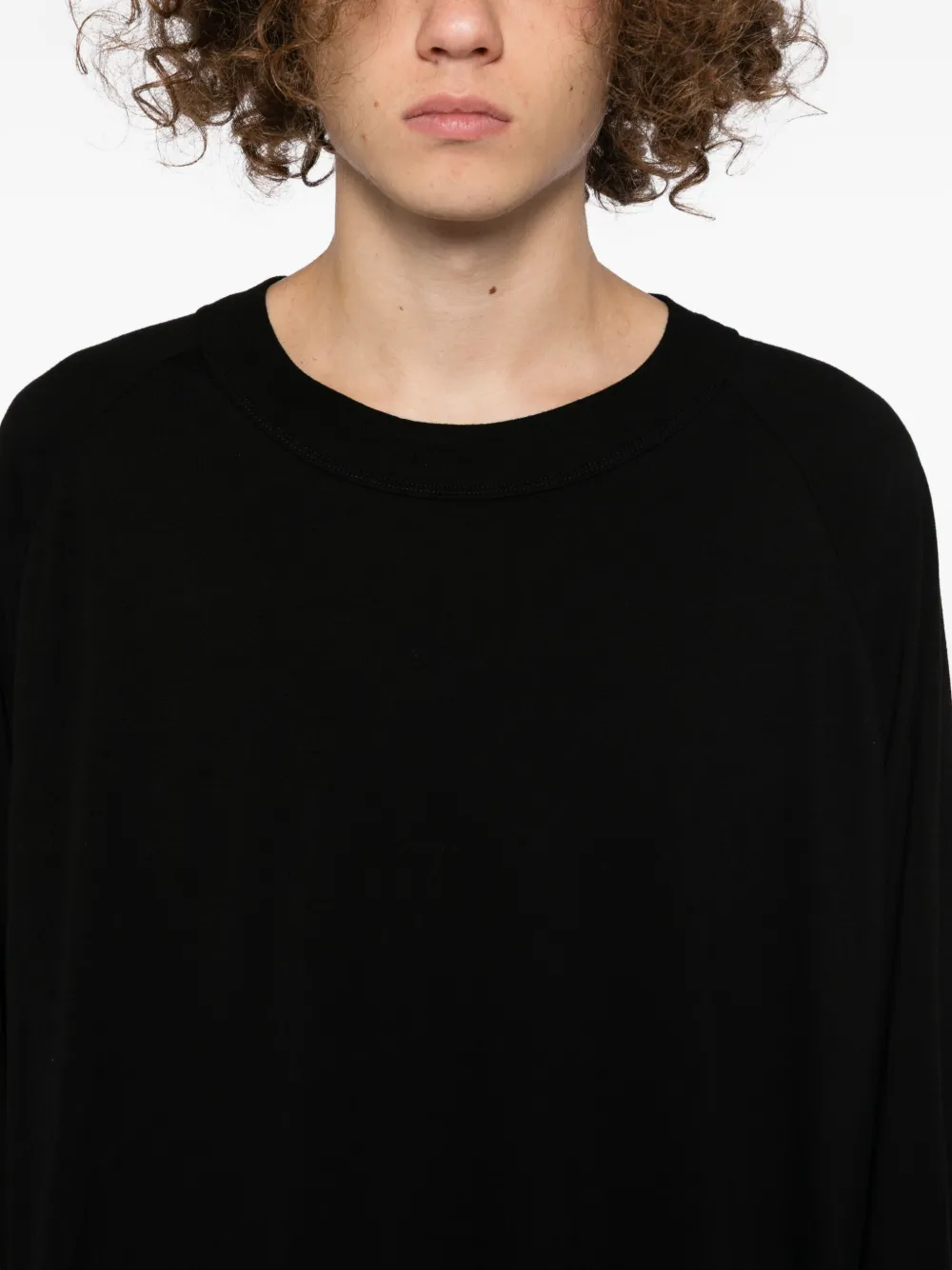 Jan Van Essche T-shirt met raglan mouwen Zwart