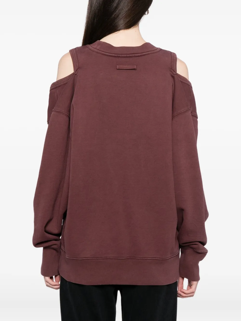 Jean Paul Gaultier Cut-out Sweatshirt In Brown
