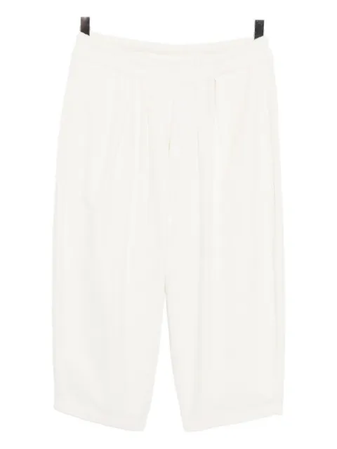 Egg pleated corduroy pants