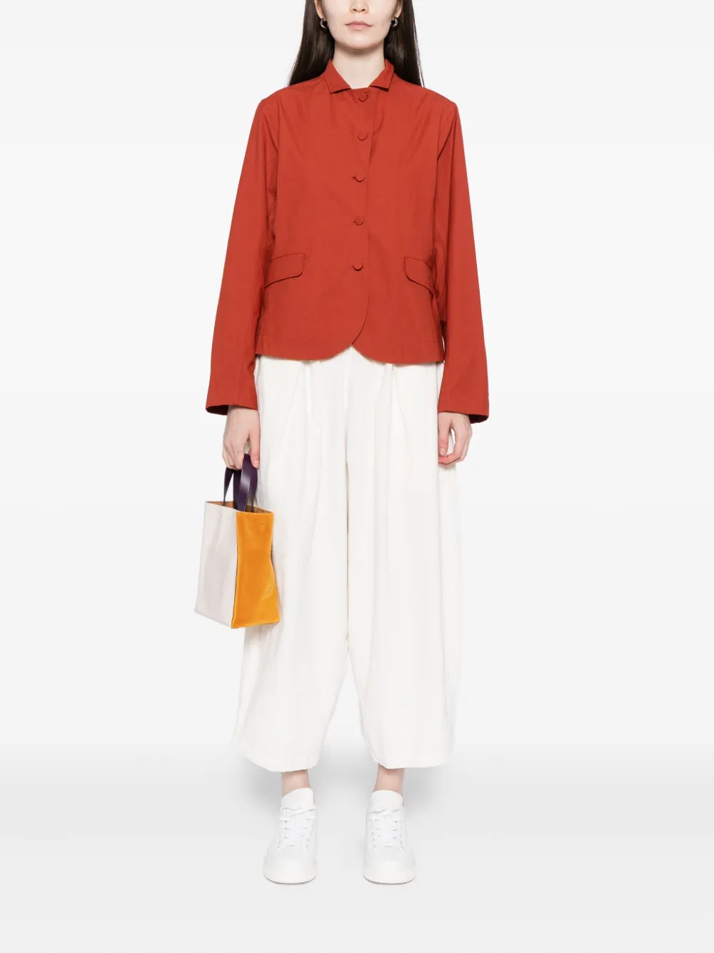Egg pleated corduroy pants | Cropped Pants | Image 2