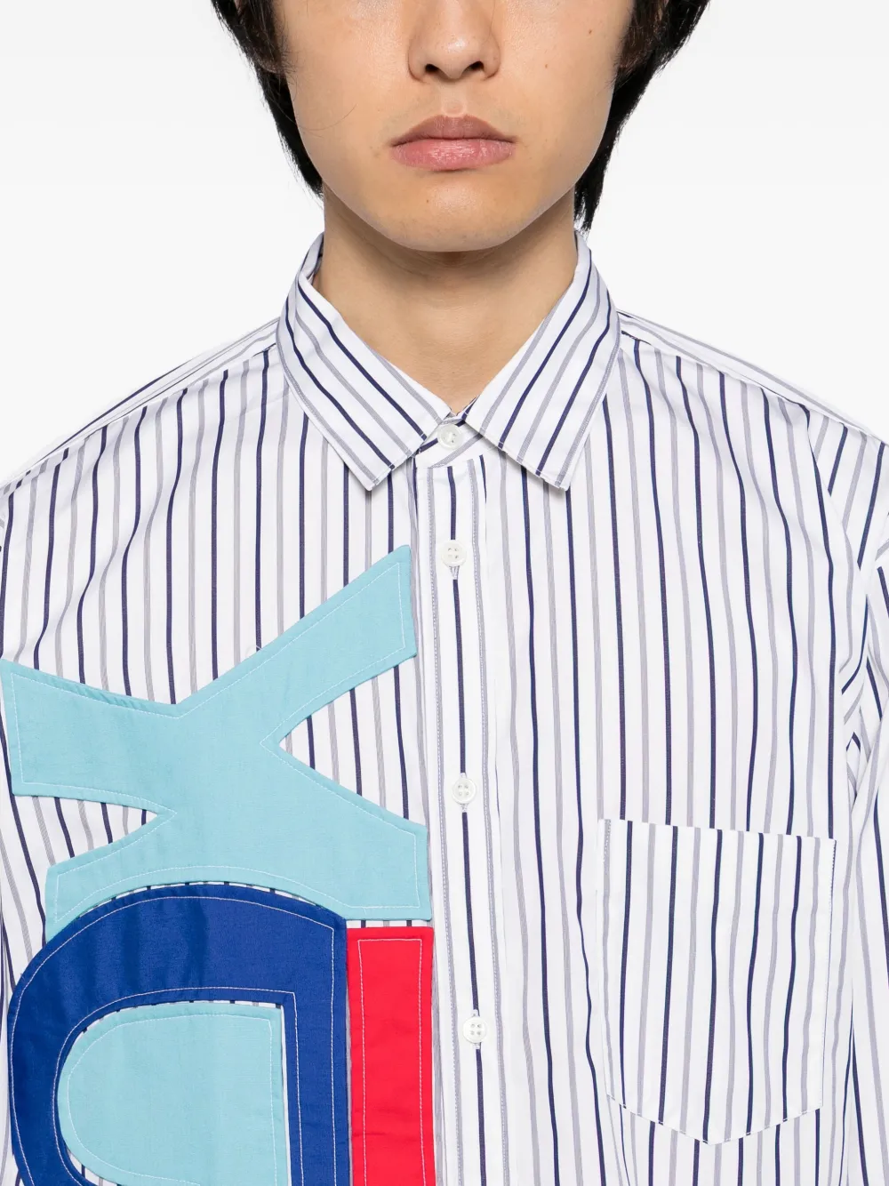 Comme Des Garçons Shirt Gestreept overhemd Wit