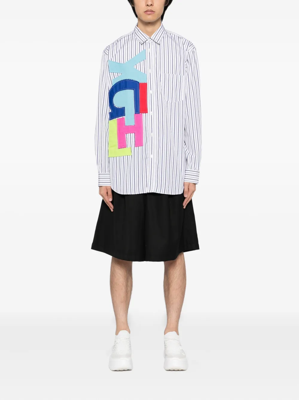 Comme Des Garçons Shirt Gestreept overhemd - Wit