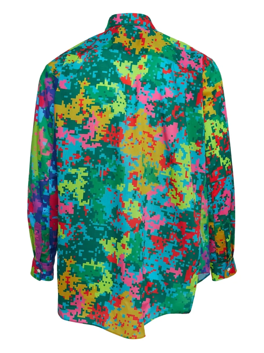 Comme des Garçons Homme Plus Pocket gepixeld overhemd - Groen