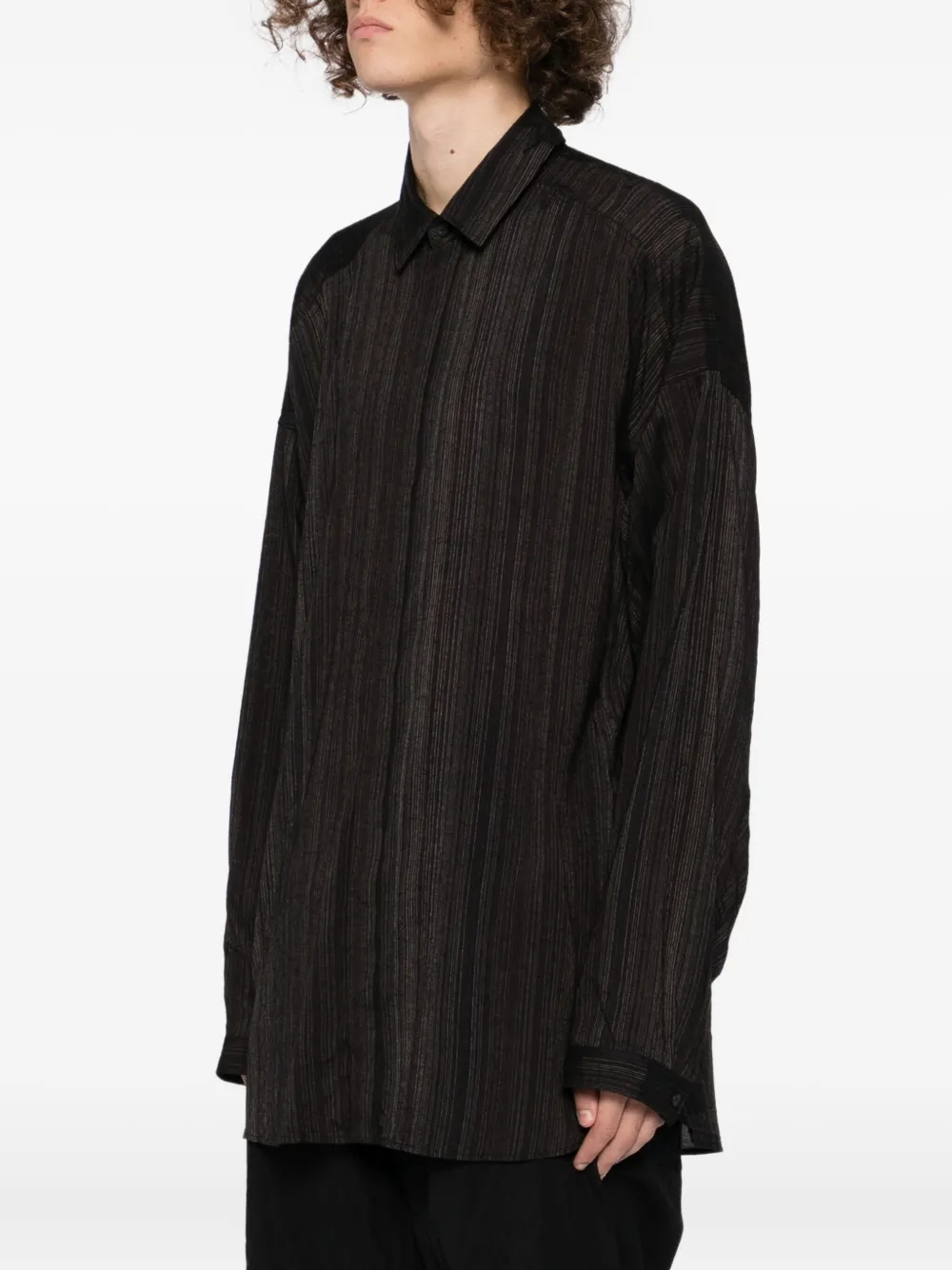  Jan Jan Van Essche Striped Shirt - Black 
