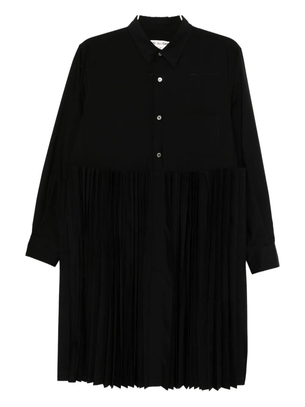 Comme Des Garçons Pleated Shirt In Black