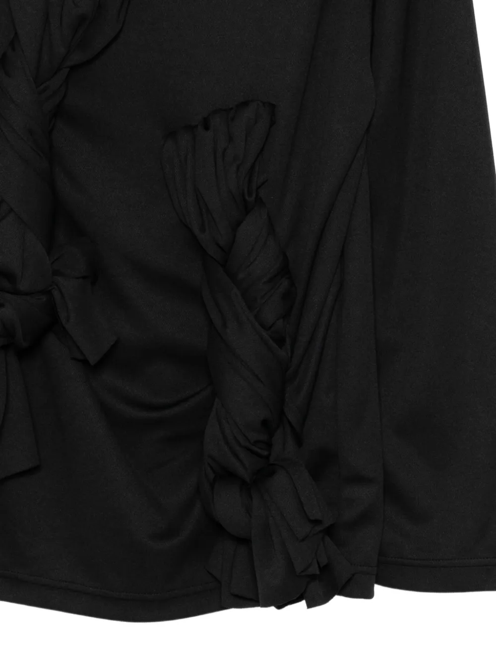 Comme Des Garçons Top met geknoopt detail Zwart