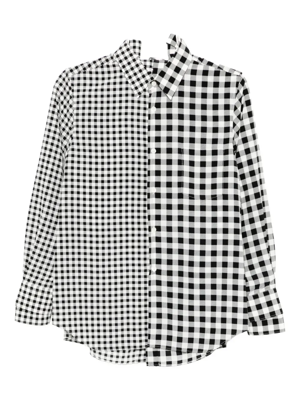Comme Des Garçons Checked Shirt In Black