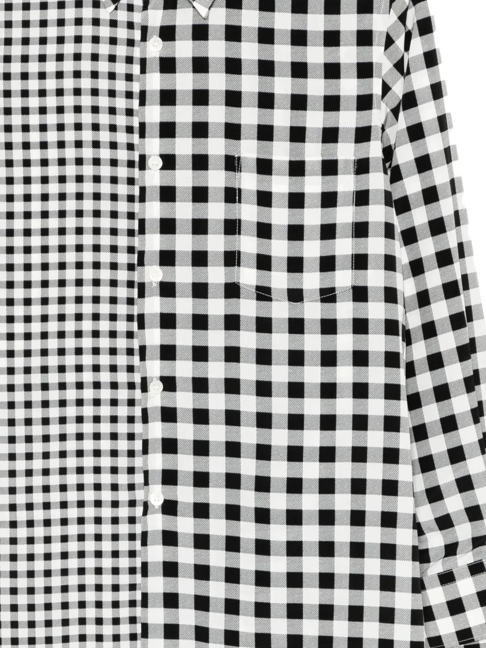 Comme Des Garçons Geruit blouse Zwart