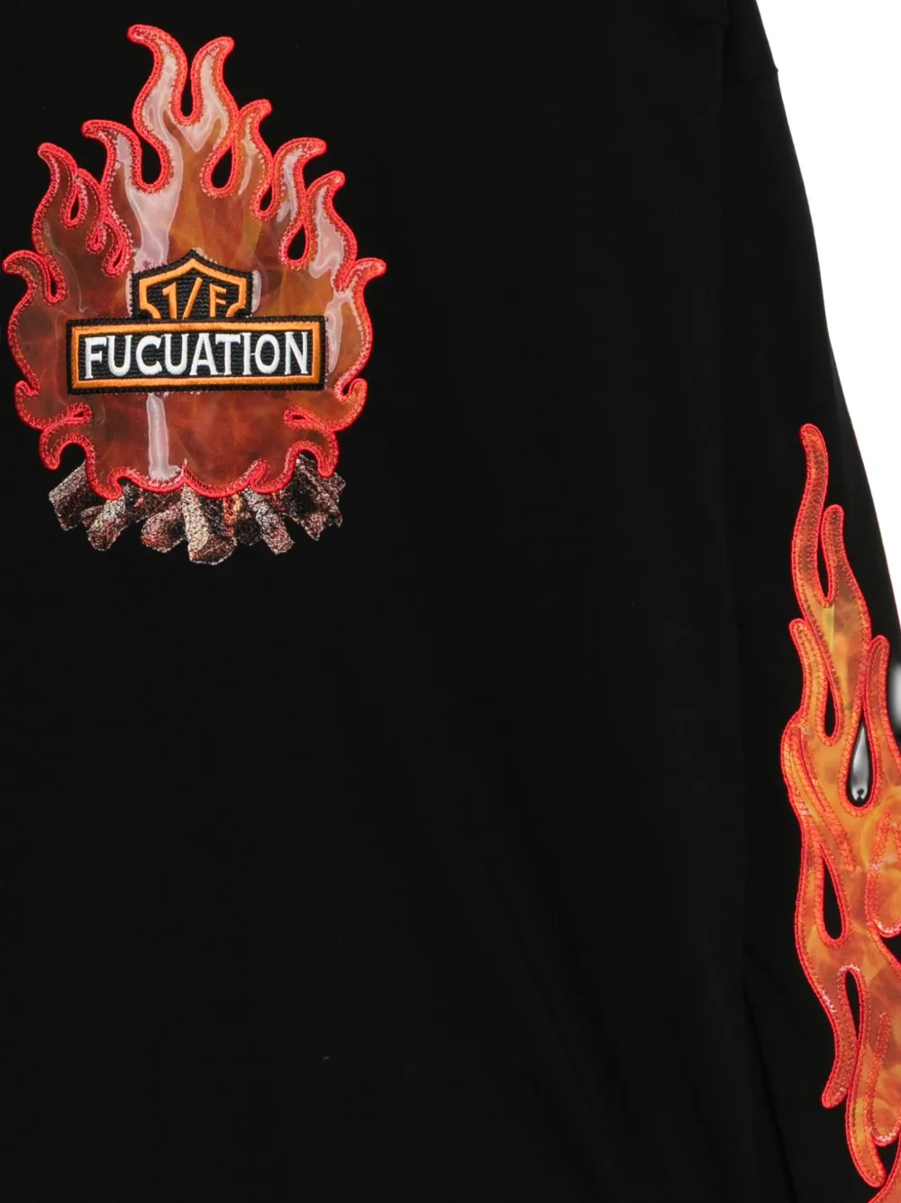 Doublet 1 F Fucuation-lenticular T-shirt met print Zwart