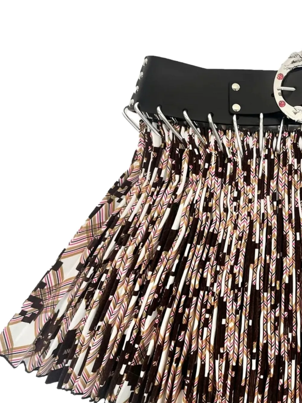 Chopova Lowena Pixel Party pleated mini skirt - Zwart