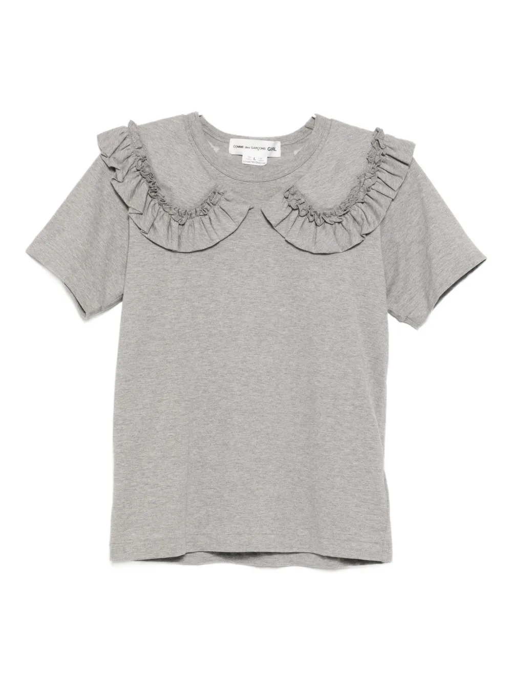 Comme Des Garcons Girl Ruffled T-shirt In Gray