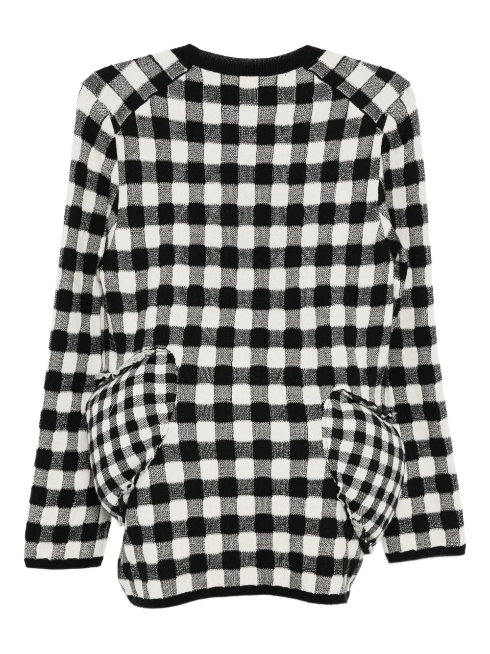 Comme Des Garçons Geruite trui Zwart