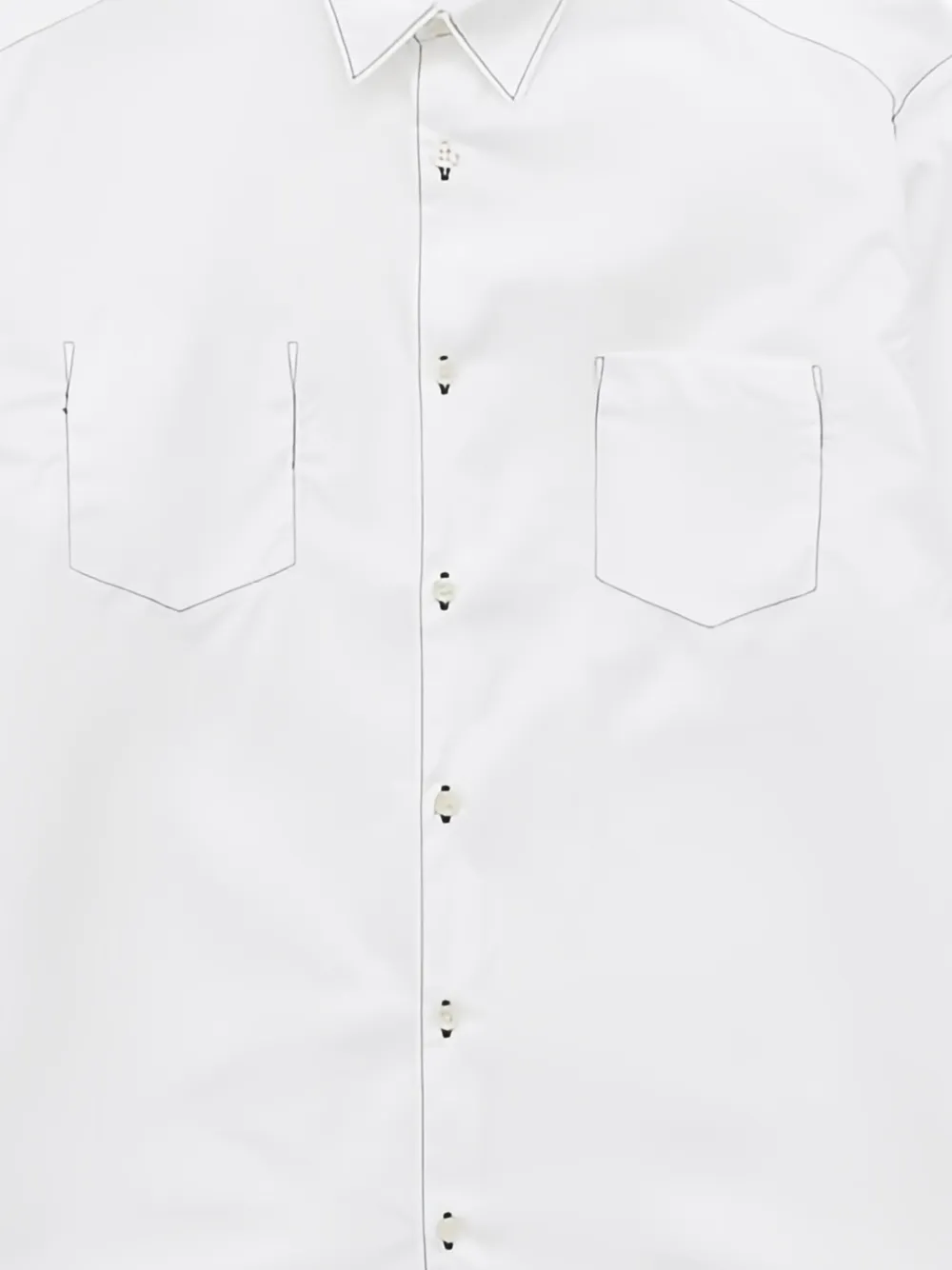 Comme des Garçons Homme Overhemd met opgestikte zak - Wit