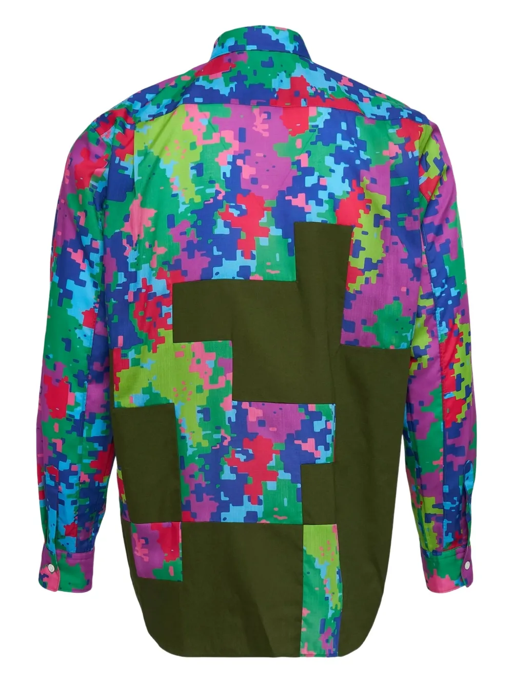 Comme des Garçons Homme Plus Overhemd met patchwork - Groen