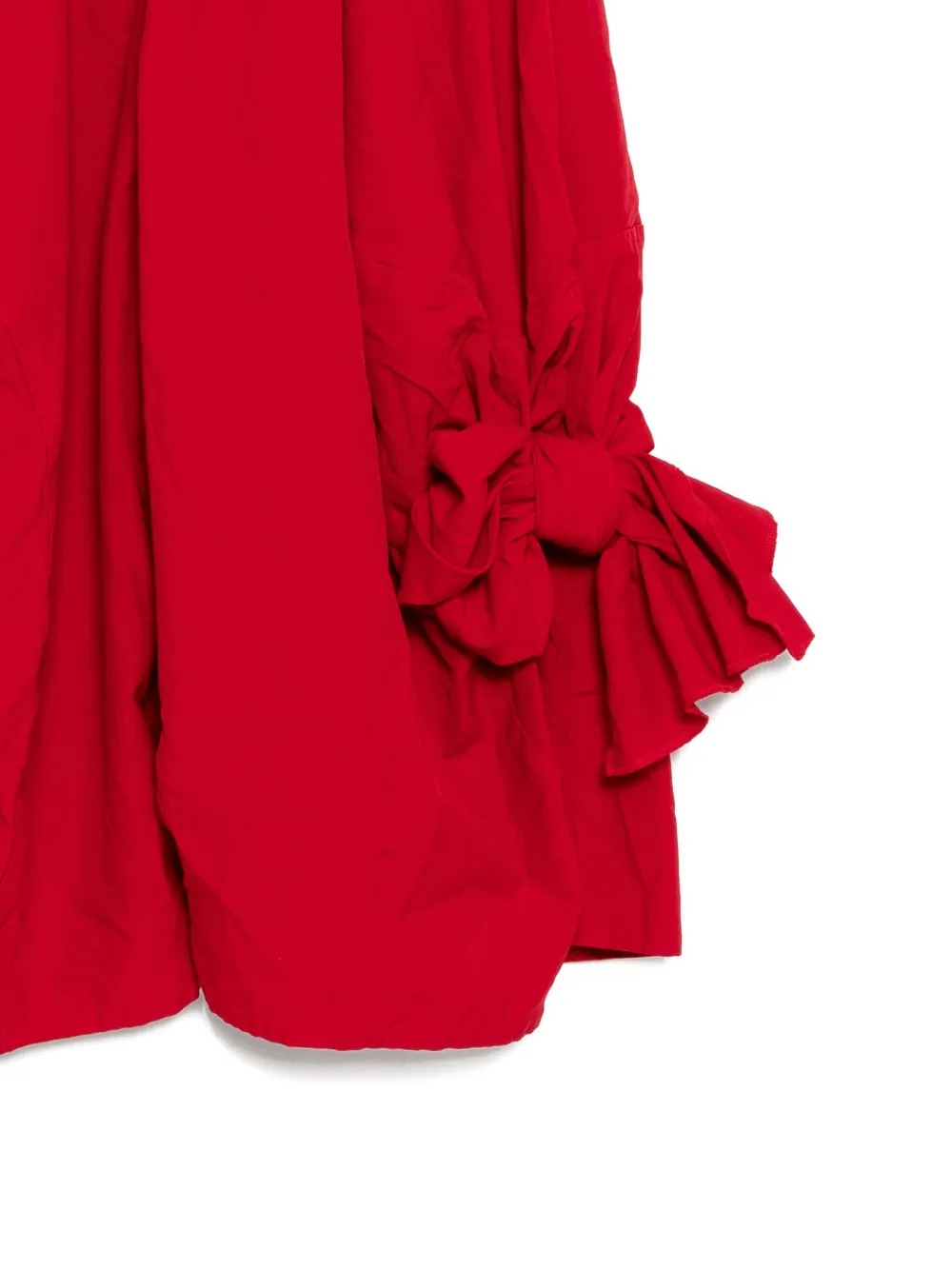 Comme Des Garçons Knot-detail Trousers In Red