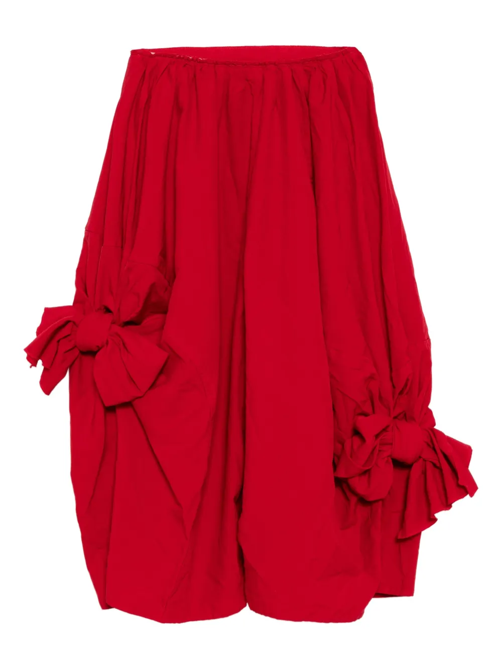 Comme Des Garçons Comme Des Garçons knot-detail trousers | Red | Image 1