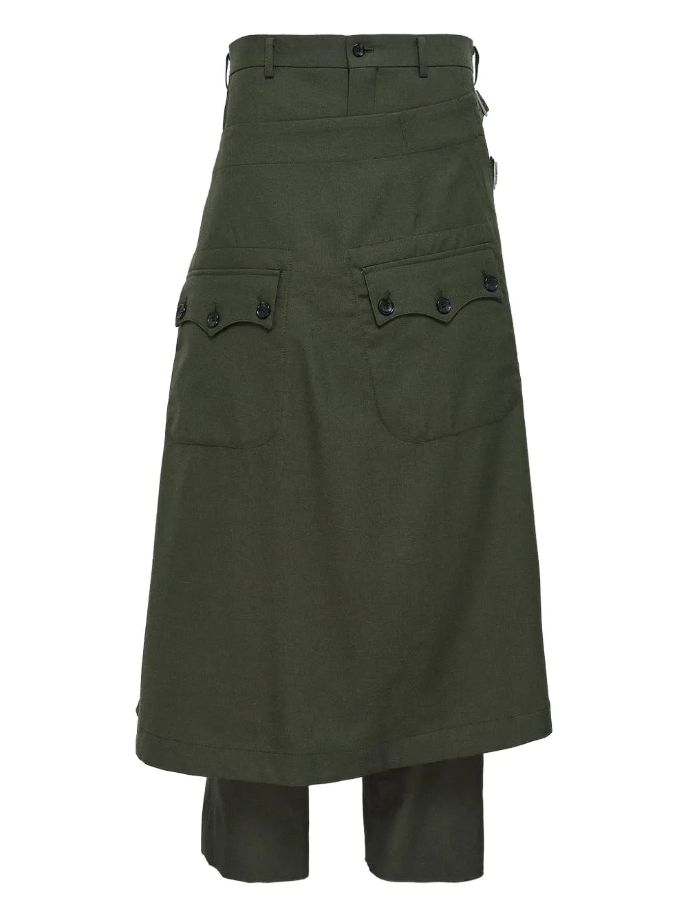 Comme des Garçons Homme Plus pocket-detail trousers | Green | Image 1