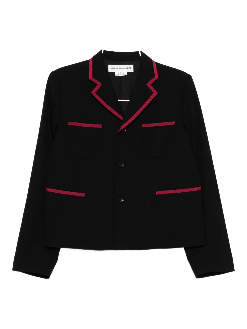 Comme Des Garcons Girl Wool Blazer In Black
