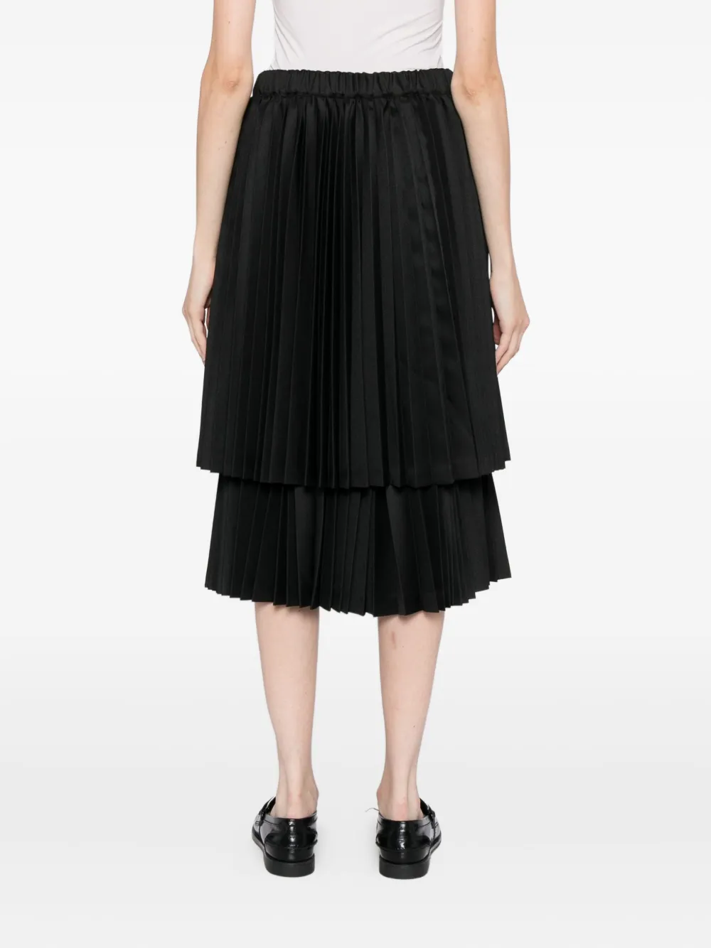 Comme Des Garçons Comme Des Garçons Midi-plooirok Zwart