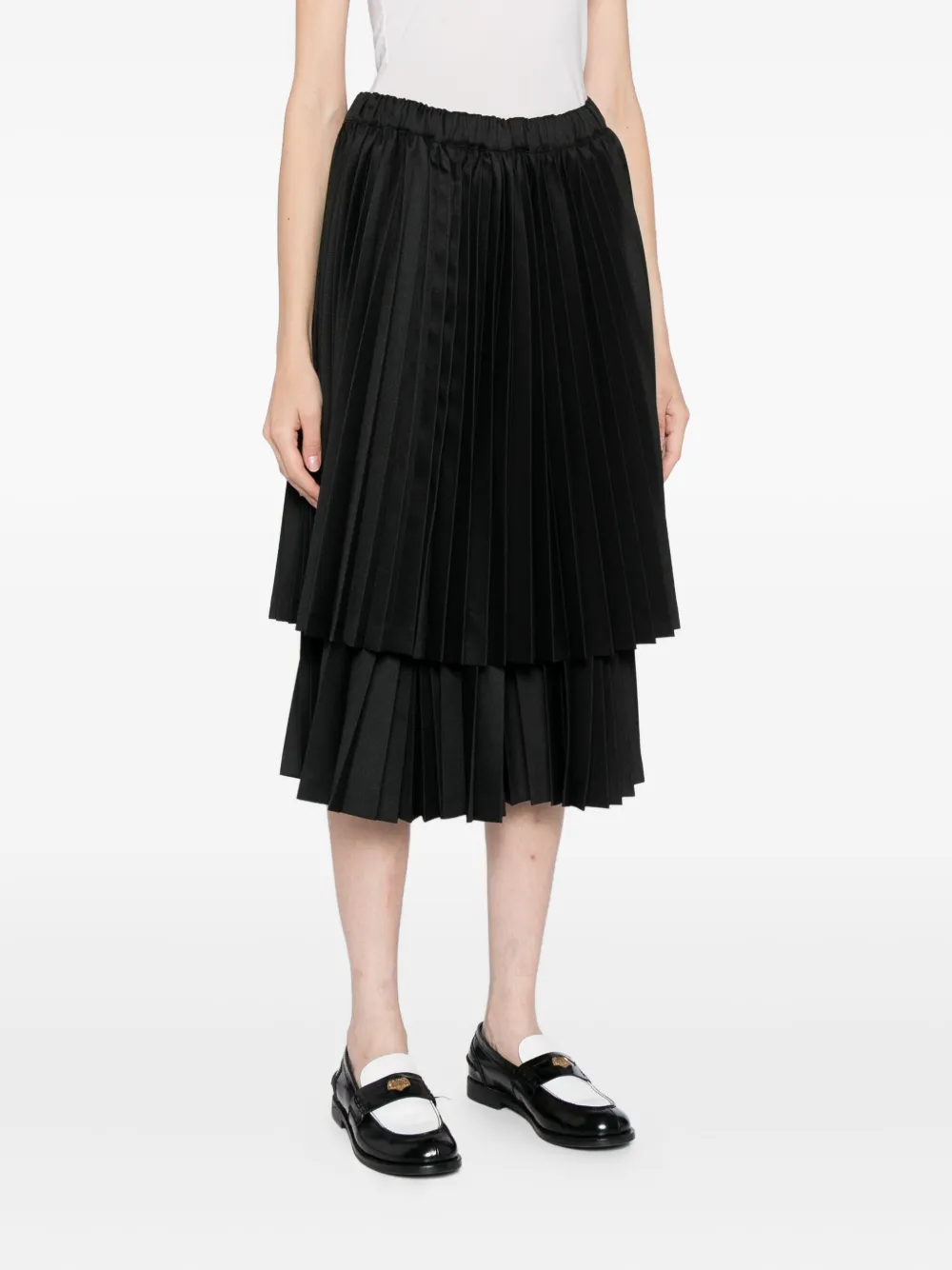 Comme Des Garçons Comme Des Garçons Midi-plooirok Zwart