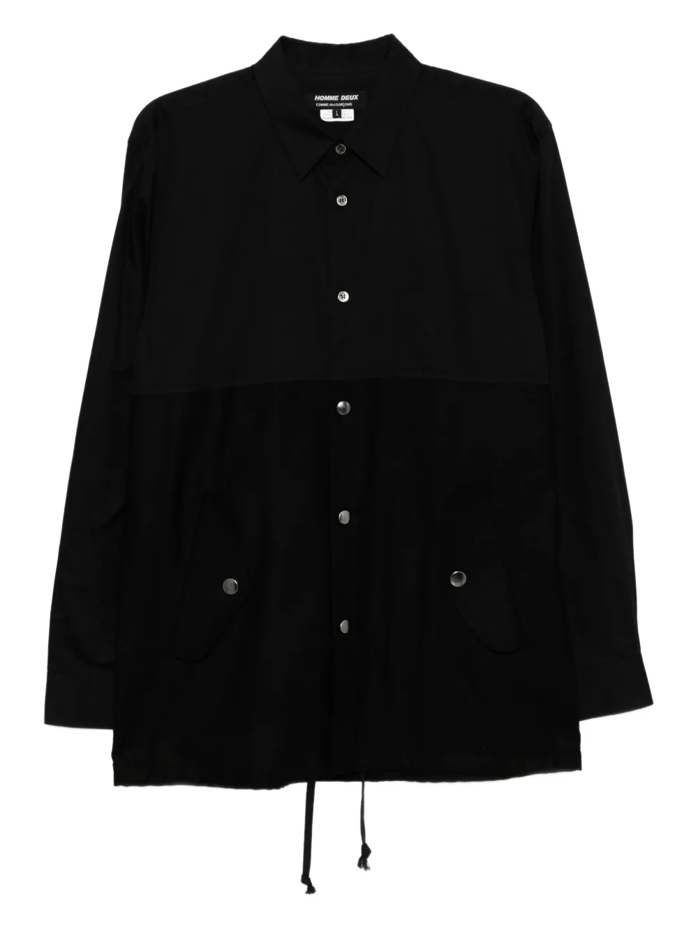 Comme des Garçons Homme Deux long-sleeve cotton shirt - Schwarz