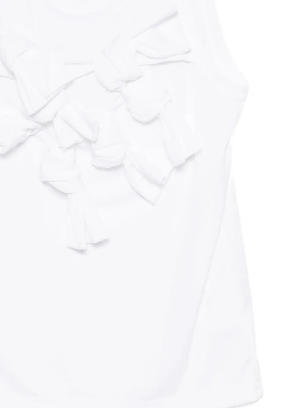 Comme Des Garçons Knot-detail Tank Top In White