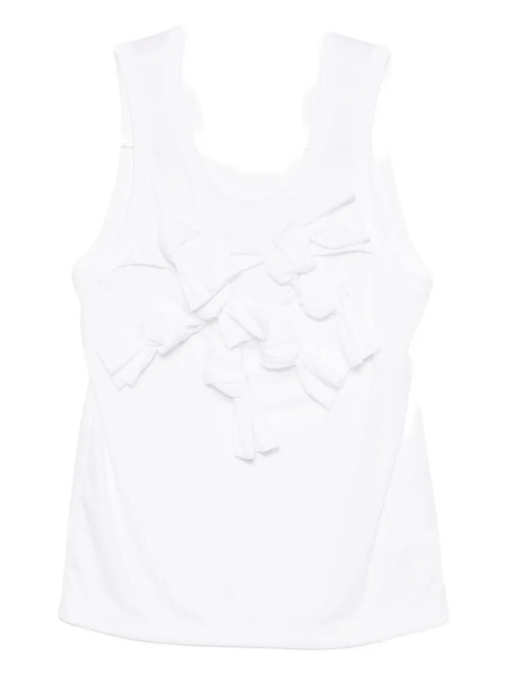 Comme Des Garçons Knot-detail Tank Top In White