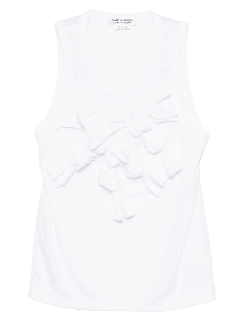 Comme Des Garçons Comme Des Garçons knot-detail tank top - Bianco