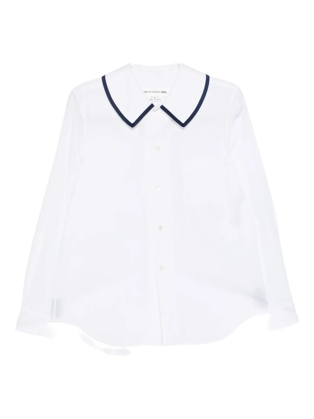 Comme Des Garcons Girl Cotton Shirt In White