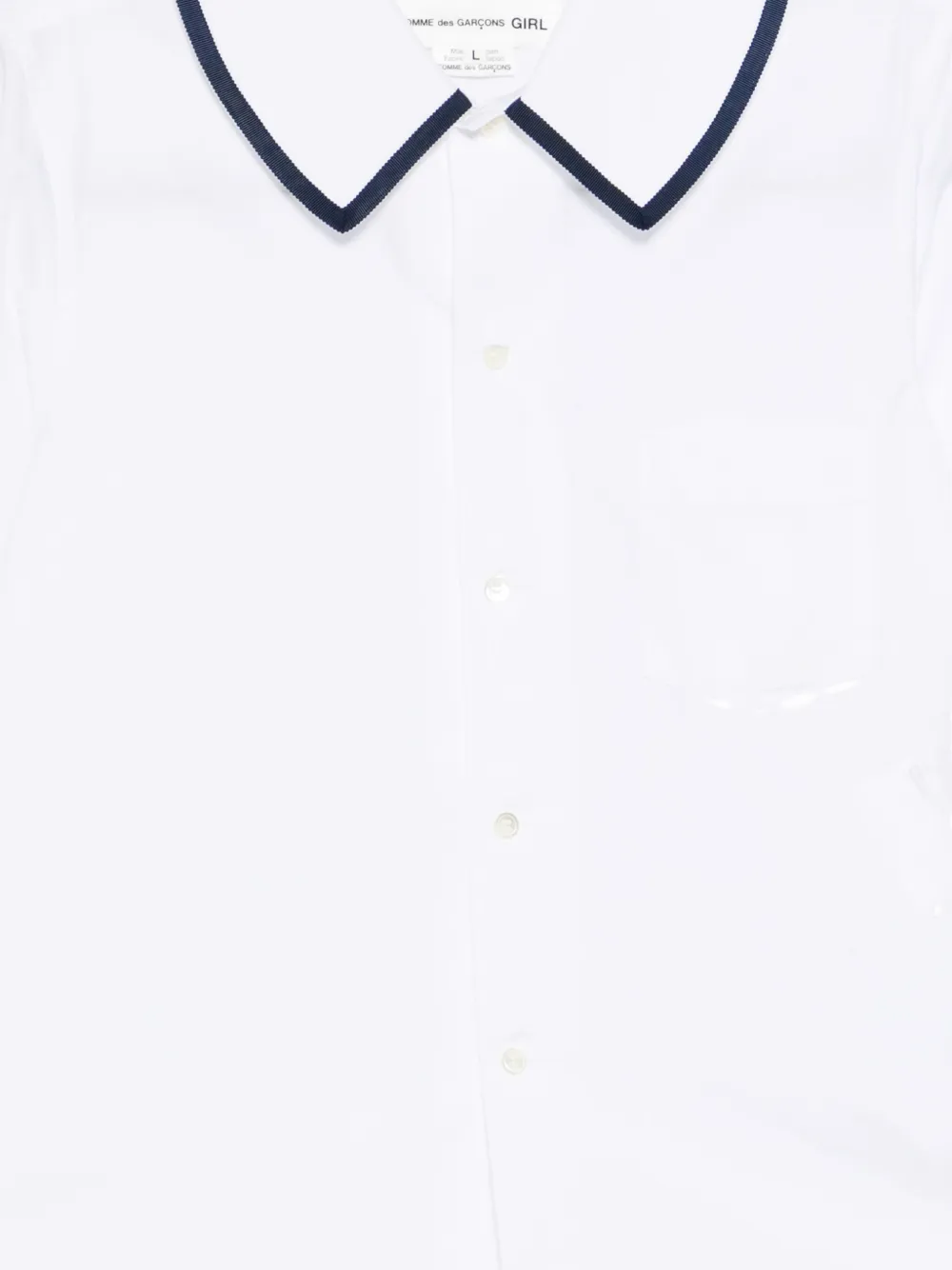 Comme Des Garcons Girl Cotton Shirt In White
