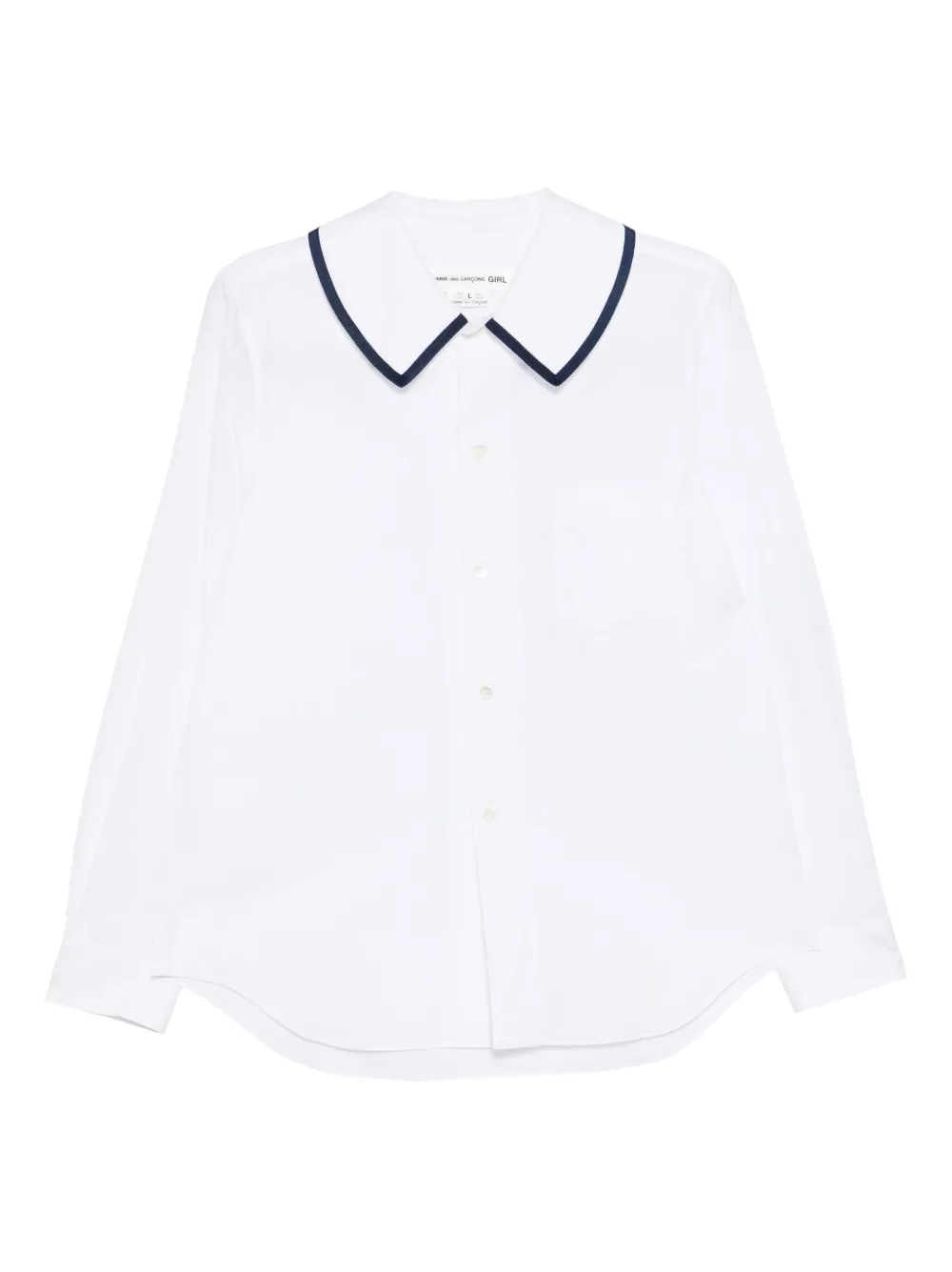 Comme Des Garçons Girl コットン シャツ - ホワイト Comme Des Garçons Girl コットン シャツ - ホワイト