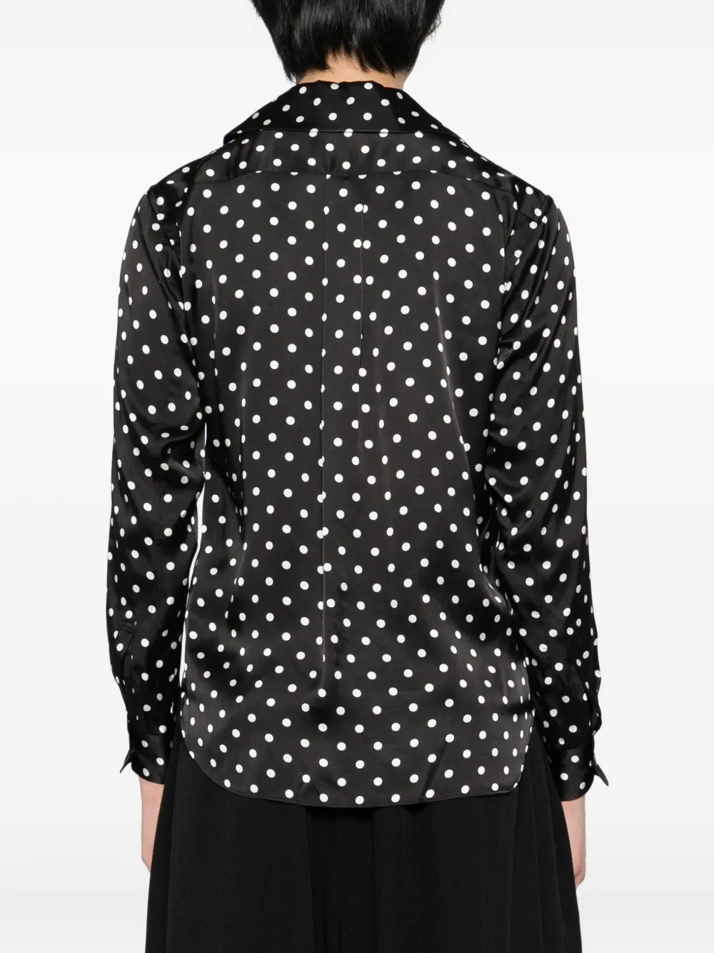 Black Comme Des Garçons Polka-dot Shirt In Multi
