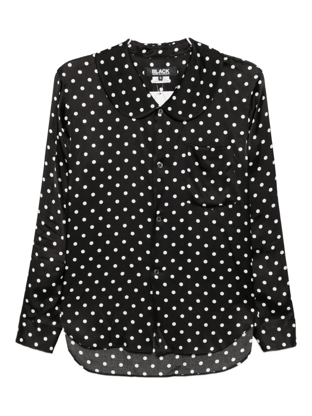 Black Comme Des Garçons Polka-dot Shirt In Multi