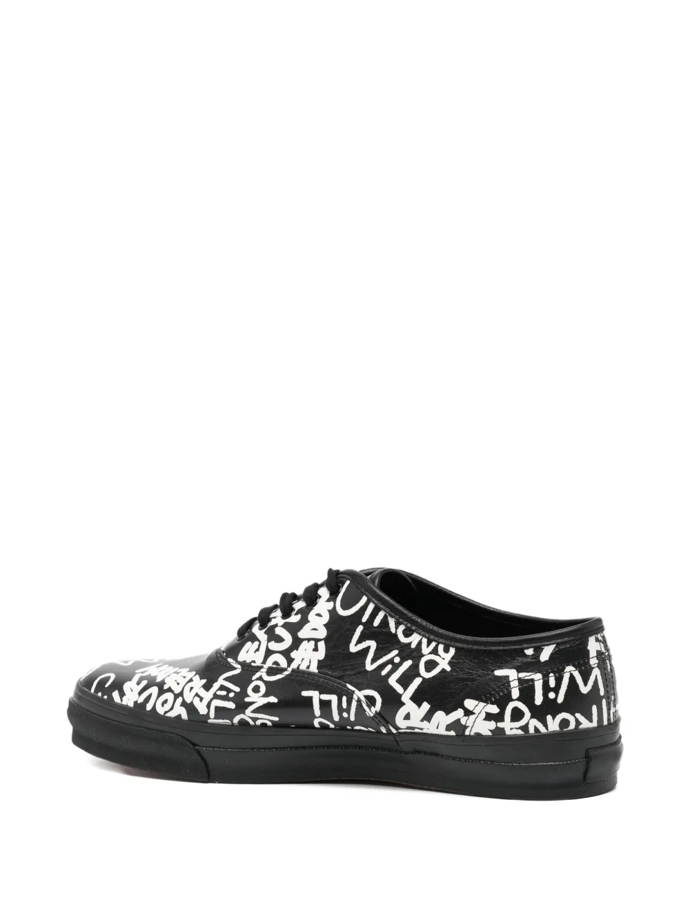  Comme Des Garçons Comme Des Garçons Slogan-print Sneakers - Black 