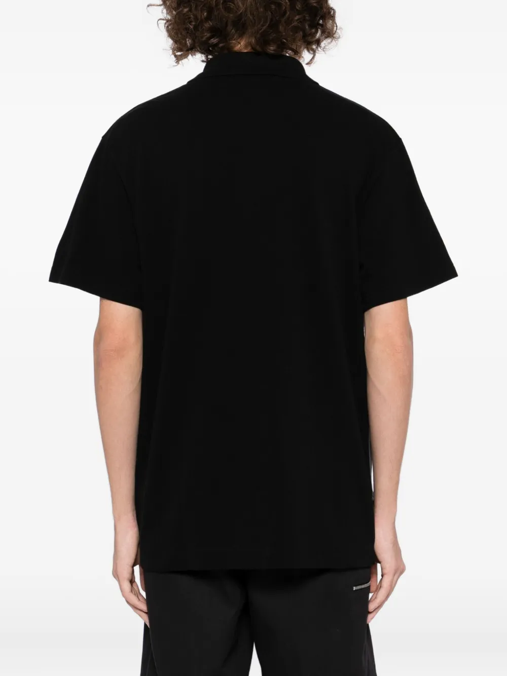 Comme des Garçons Homme Deux Poloshirt met kleurpatch Zwart