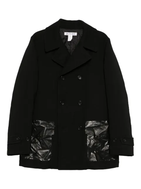 Comme Des Garçons Shirt crease-pockets peacoat